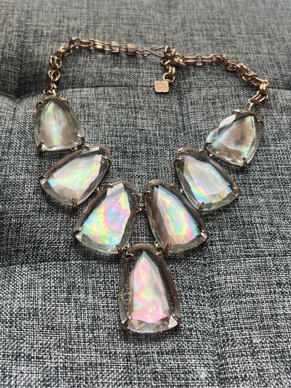 Kendra Scott Harlow Rose Gold Crystal Statement Necklace